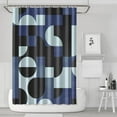 thumbnail image 1 of Shower Curtain Set with Snap-in,Scared Geometric Grid Graphic Grey (1) Shower Curtains Reusable Shower Liner,Simple Polyester Bathroom Curtains,72x72Inch, 1 of 4