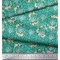 thumbnail image 3 of Soimoi Green Rayon Fabric Grandiflora & Groundcover Roses Floral Print Fabric by Yard 58 Inch Wide, 3 of 3