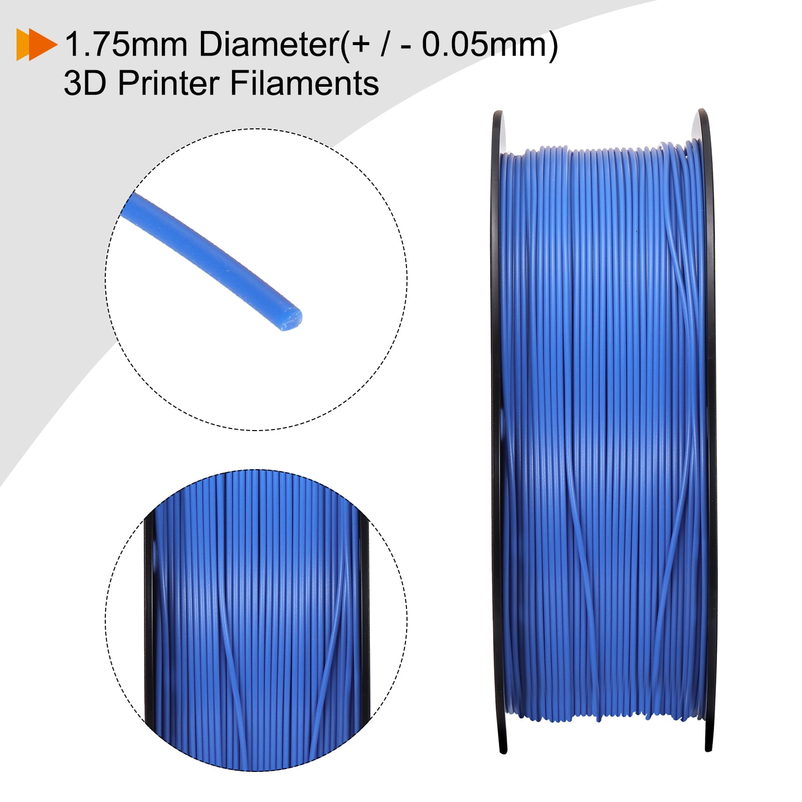 3D Printer Filament 1.75mm PLA Filaments Accuracy +/- 0.05mm Blue