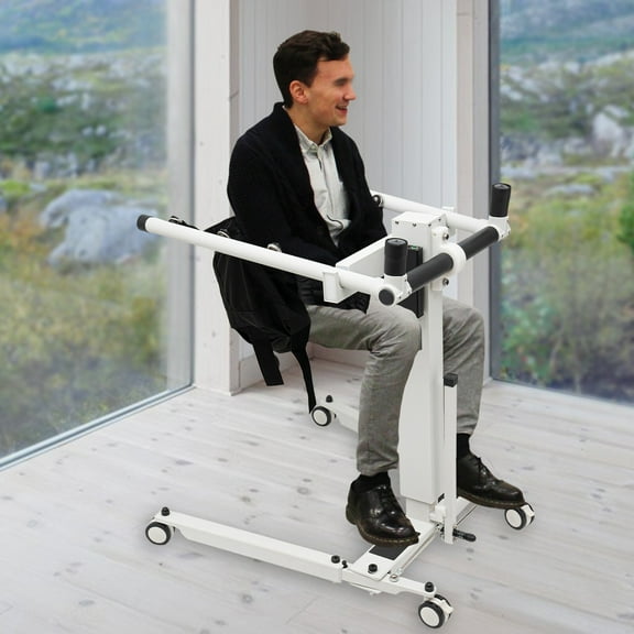 Miumaeov 90W Portable Patient Lift Wheelchair Electric Transfer Chair Electric Lift Wheelchair 130kg