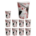 thumbnail image 4 of 10 vasos de papel desechables para decoración de mesa de fiesta, decoración navideña, vasos de Halloween aterradores, juego de vajilla para decoración, 4 of 8