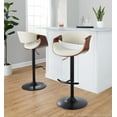 thumbnail image 2 of Curvo Adjustable Bar Stool, Chrome Bar Stools, Bar Chairs, Swivel Bar Stools, Bar Stools Set of 2 (Cream), 2 of 6