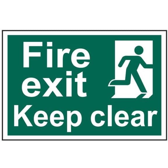 Scan - Fire Exit Keep Clear - PVC 300 x 200mm