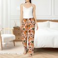 thumbnail image 4 of Salouo Autumn Fox Pumpkin Lazy Print Women's Pajama Pants Casual Loose Sweatpants PJs Flowy Pants Drawstring Palazzo for Women Wide Leg Pants Lounge Pajama -XX-Large, 4 of 8