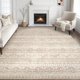 thumbnail image 1 of Alfombra Tortania 305x366 cm Lavable Suave Boho Marroquí Marrón Claro, 1 of 9