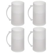 4 Set Freezer Mugs 14 oz Frosty Freezer Mug Keep Drink Cold Ice Frozen Cup New