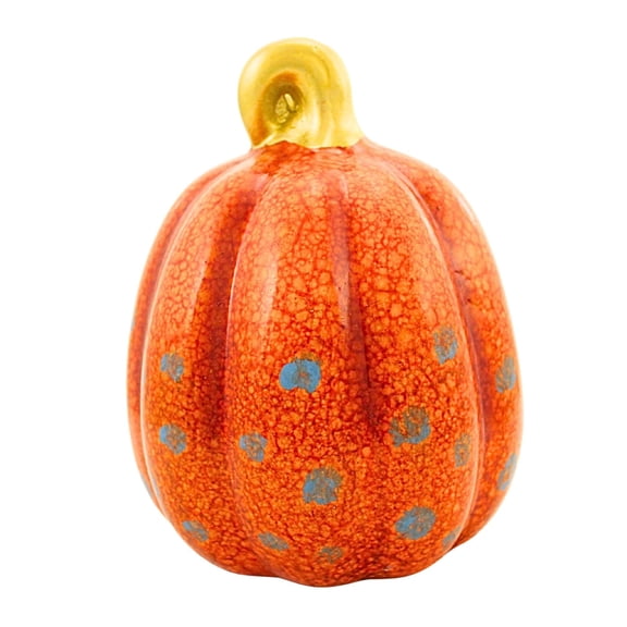 Transpac 7.00In Orange Speckled Pumpkin, Ceramic, Fall Harvest Th00938 Op1