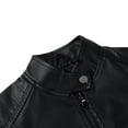 thumbnail image 6 of AZoiNM Women's Slim Fit Motorcycle Jacket PU Leather Stand Collar Zipper Front, 6 of 11