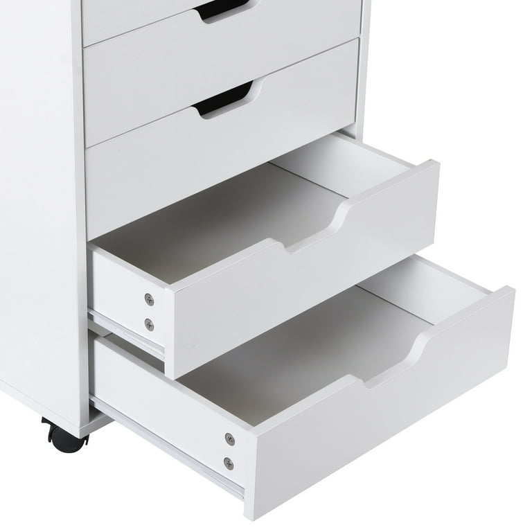 ZENY Cabinet with Drawers Rolling Easy to Clean Home Office Desk
