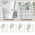 thumbnail image 5 of Swag Valance Curtains for Windows, Blue Flower Light Filtering Kitchen Curtains with Rod Pocket, Grey Plaid Hydrangeas Eucalyptus Leaves Window Treatment Valances for Living Room, 36x63 - 2 PCS, 5 of 9