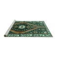 thumbnail image 2 of Ahgly Company Machine Washable Indoor Rectangle Persian Turquoise Blue Traditional Area Rugs, 7' x 10', 2 of 4
