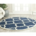 thumbnail image 3 of SAFAVIEH Cambridge Justine Geometric Quatrefoil Wool Runner Rug, Navy/Ivory, 2'6" x 10', 3 of 11