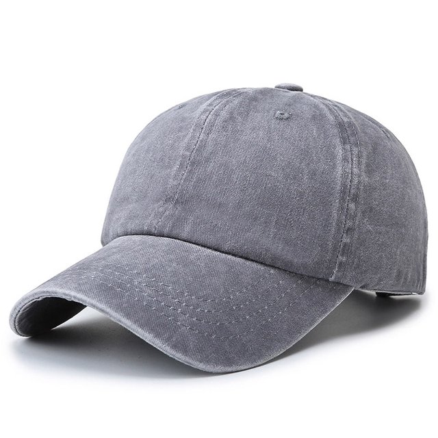 2 Pack Washed Plain Baseball Cap, Retro Adjustable Dad Hats Gift for Men/Women,Unstructured/Cotton(Gray)