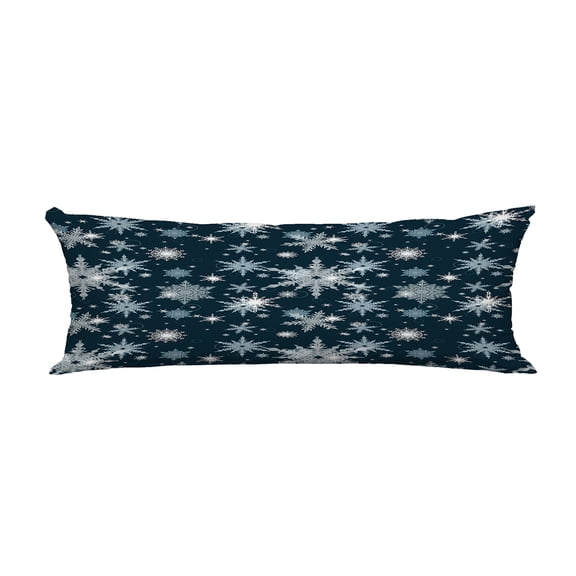 ABPHQTO Christmas Pattern White Snowflakes Body Pillow Covers Pillow Case Protector Pillowcase 20x60 Inch
