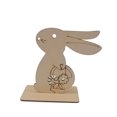 thumbnail image 2 of 10pcs Natural Wooden Bunny Chip Easter Gift Home Festival Supply 11.5 X 10 X 4.5 Cm Table Decorations Desk Craft, 2 of 10