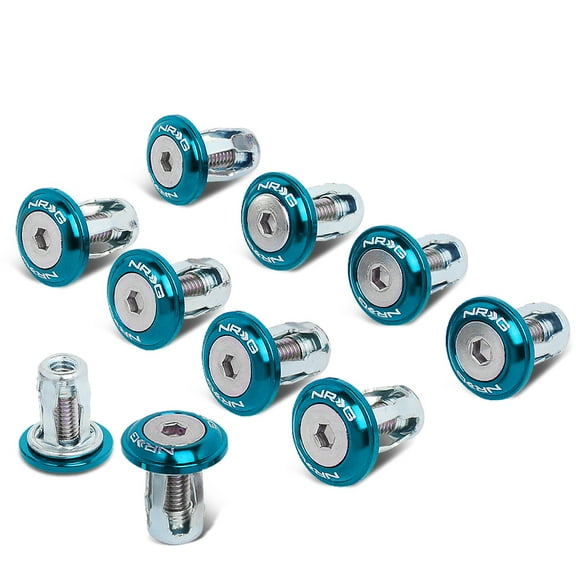 NRG Innovations NRG-FW-100BL NRG Innovations FW-100BL Aluminum 20mm Fender Washer Dress Up Kit 10Pcs w/Rivnut Tool