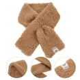 thumbnail image 4 of GOOHOCHY Khaki Plush Scarf for Women Warm and Cozy Winter Neck Warmer Adjustable One Size Fits Most 30.5x78.7 Inches, 4 of 8