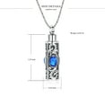 thumbnail image 2 of Birthstone Urn Necklace for Ashes Cylinder Cylinder Urn Necklaces for Ashes Cremation Jewelry for Ashes Stainless Steel Ashes Keepsake for Men Women, 2 of 7