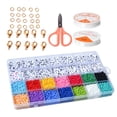thumbnail image 1 of 4000pcs Glass Seed Beads, Small Beads Assorted Opaque Colors Craft Seed 4000 pcs (Easy packaging), 1 of 8