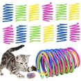 thumbnail image 1 of Resorte para gatos, resorte para gatos de 32 piezas, resorte en espiral de color, interacción con gatos, utilizado para morder gatos, saltar, cazar juegos activos, 1 of 7