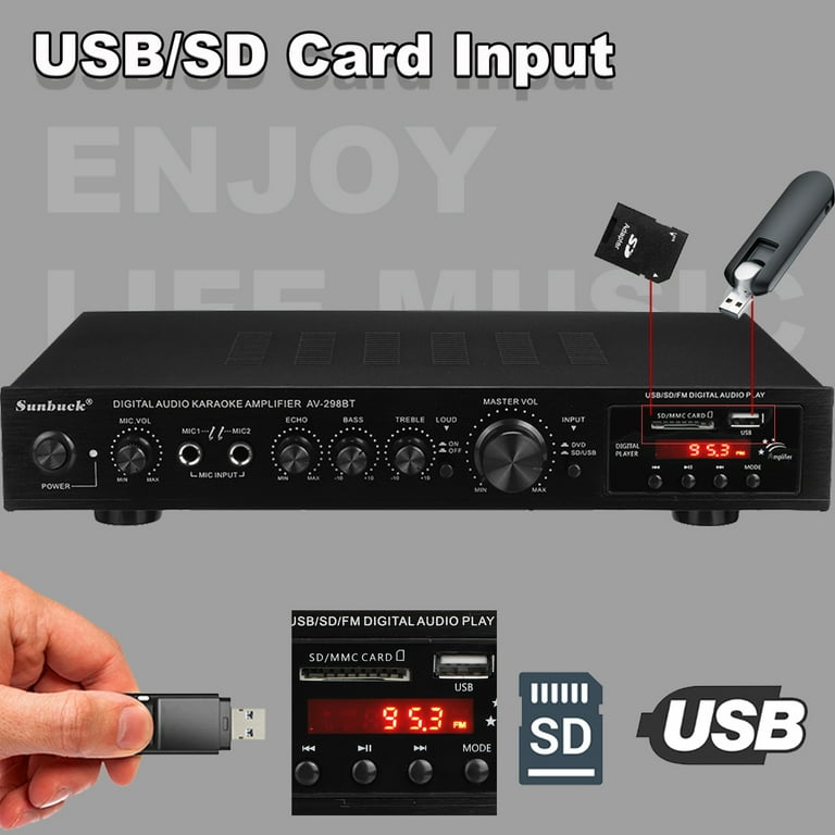 Sunbuck 5.0 Bluetooth Wireless Power Amplifier Home Theater Sunbuck 5.0 Bluetooth Wireless Power Amplifier Home Theater