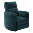 thumbnail image 2 of Home Square Polyester Swivel Glider Recliner in Peacock Blue - Set of 2, 2 of 8