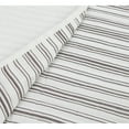 thumbnail image 6 of Ticking Stripe Ivory and Brown Cotton Queen Quilt Set, 6 of 7