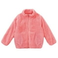 thumbnail image 4 of Grblisyd Girls Fleece Jacket Full-Zip Oversized Jacket Cozy Soft Stand Collar Sherpa Fleece Jacket Polar Fleece Winter Warm Outwear Girls Jackets Size 7-8 Watermelon Red 2-3 Years, 4 of 4