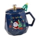 thumbnail image 5 of Taza de café navideña, taza de cerámica para café, leche, taza para beber, vajilla ligera azul, 5 of 9