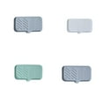 thumbnail image 3 of Injueey Jabonera de silicona con drenaje, soporte de almacenamiento Flexible antideslizante, herramientas de baño, suministros de baño para invitados Juegos de accesorios de baño Verde claro Injueey HA068017-02, 3 of 6