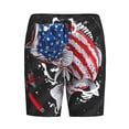thumbnail image 4 of Wukai Largemouth Bass Fish in USA Men’s Short Pajama Pants With Pockets Soft Sleep Pj Shorts for Men-Small, 4 of 6