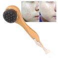 thumbnail image 4 of Cepillo facial para hombres y mujeres con mango de haya y fibra suave para limpieza profunda de poros y exfoliación de la piel, 4 of 8
