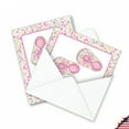 thumbnail image 4 of 10 Newborn Baby Note Cards Assorted (4 x 5.12 Inch) - Pink Baby Booties Baby, 4 of 6