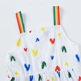 thumbnail image 5 of Penkiiy Toddler Kids Baby Girls Summer Cute Rainbow Shoulder Strap Suspender Dress Easter Dresses for Toddler Girls 1-2 Years White On Clearance, 5 of 8