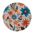thumbnail image 2 of JEUXUS  Round Floral Table cover Waterproof Flowers Print Spring Round Tablecloth with Resistant for Party, Picnic, Tabletop, Dining Room, Indoor and Outdoor Dining., 2 of 7