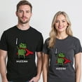 thumbnail image 5 of Huzzah Frog Knight Sword Meme Quote T-Shirt – Funny Fantasy Humor – Unisex Casual Wear, 5 of 6