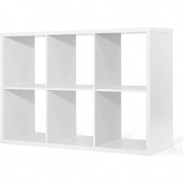 Sturdy Room 11-Inch Cube Storage Organizer Shelf, with Thick Exterior Edge, Rustic Grey Oak main image 0