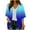 Dark Blue, variant on 3/4 Sleeve Kimono for Womens Ombre Casual Duster Blouse Tops Coat Batwing Sleeve Jackets Lightweight Cardigan Cape