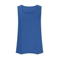thumbnail image 4 of ALLLIST Shorts for Women Blue Solid Casual Sleeveless Square Neckline Tank Tops Tank Top for Women XXXXL, 4 of 6