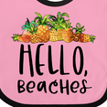 thumbnail image 4 of Inktastic Hello, Beaches Group of Pineapples Boys or Girls Baby Bib, 4 of 4