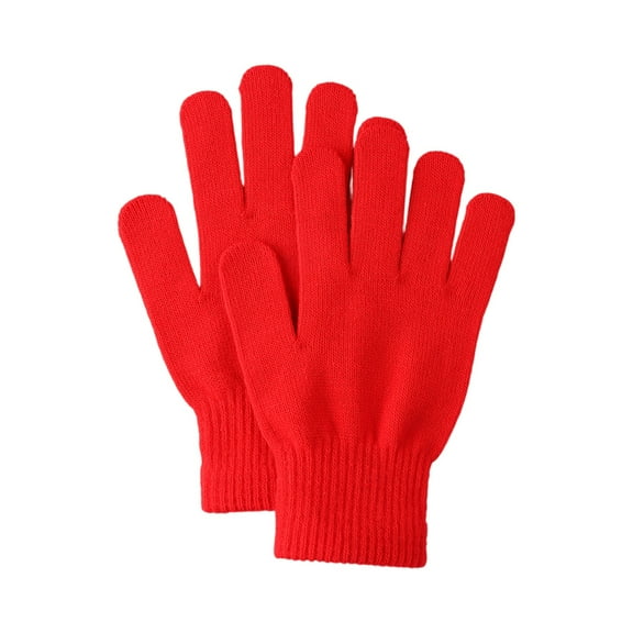 Winter Knitted Touchscreen Gloves For Men And Women Outdoor Cycling Plus Thickened Warm Gloves Red Free