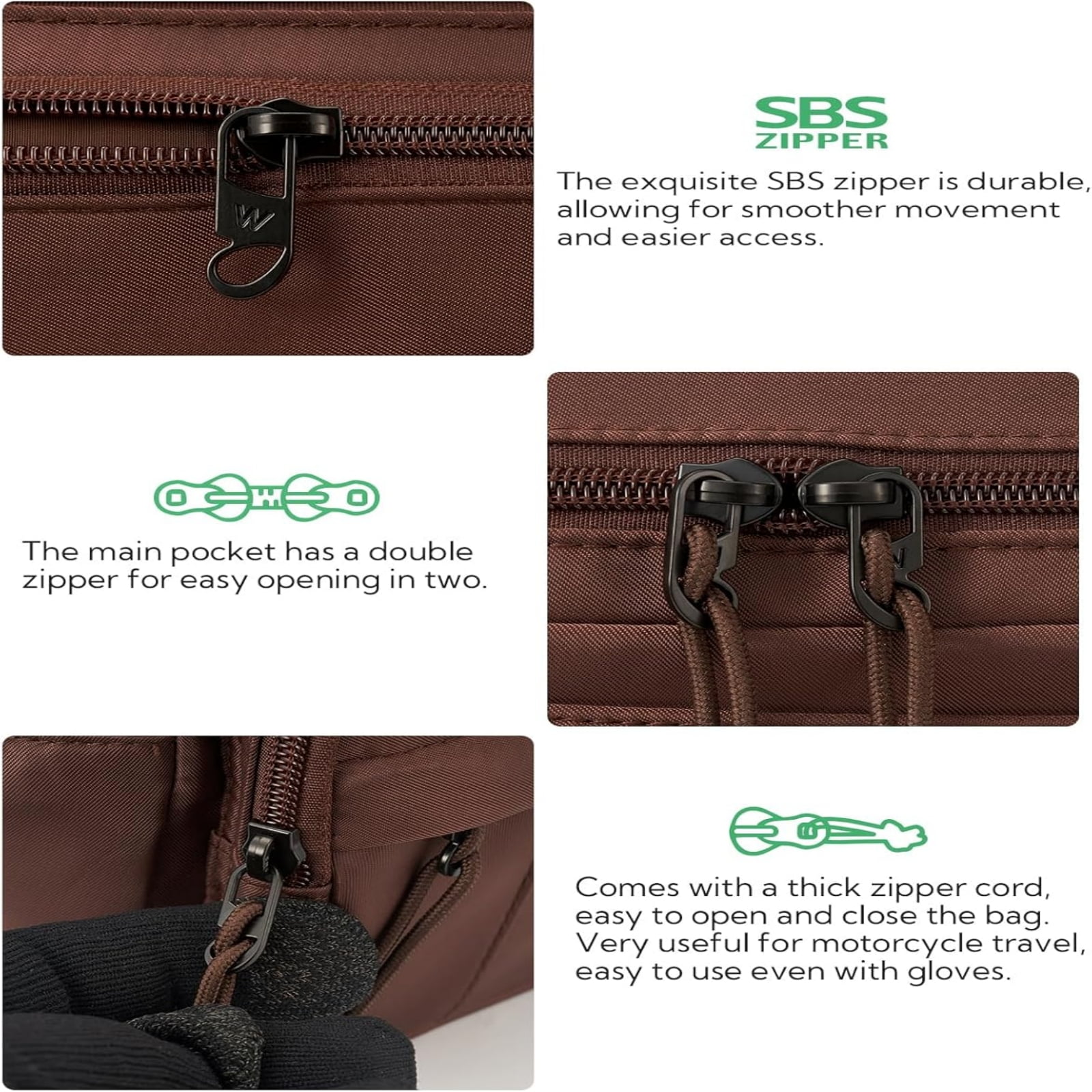 WATERFLY Unisex Large Capacity Running Walking Travel Nylon Fanny Pack Waist Bag,Brown