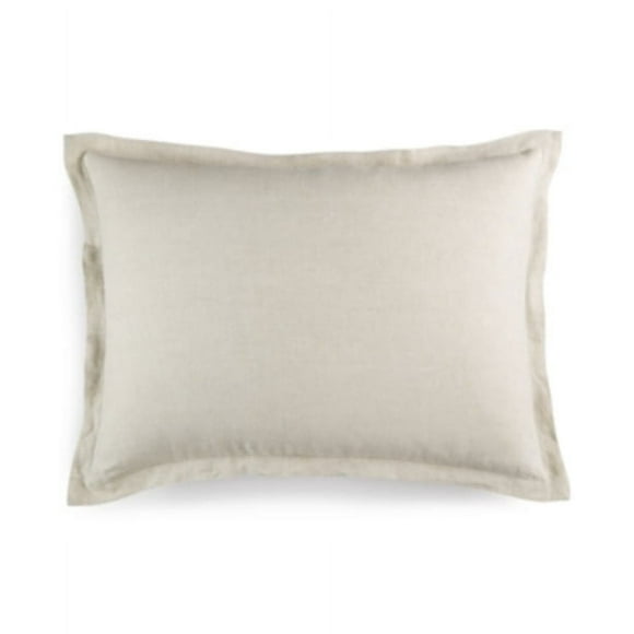 Hotel Collection Collection en Lin Naturel Taie d'Oreiller Standard, Beige