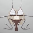 thumbnail image 4 of Dresfit Simple Two Piece Swimsuit for Women - Breathable Fabric Beach Set Brown S, 4 of 5