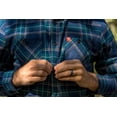 thumbnail image 5 of The American Outdoorsman Men's Long Sleeve Heavyweight Plaid Flannel Button Down Shirt, Perfect For The Fall Winter Cold (Blackwatch, Large), 5 of 5