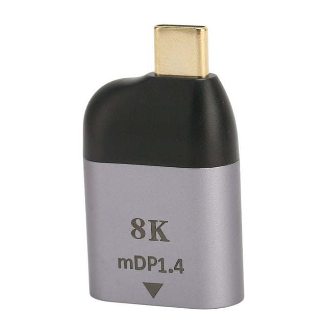 Adaptador USB Cto Mini Display Port, USB C a Mini USB C macho a Mini DP hembra Adaptador tipo Cto Mini Display Port Adaptador Respuesta rápida