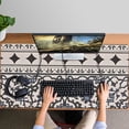 thumbnail image 4 of Long Mouse Pads for Desk,Blue Geometric Flower Diamond Pattern Desk Mats on Top Of Desks, Desk Mouse Pad Extra Large with 3mm Non-Slip Base and Stitched Edge for Gaming,Office,Work,Home 47.3"x23.6", 4 of 6
