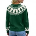 thumbnail image 6 of Women'S Christmas Sweater Cute Fun Christmas Sweater Fall And Winter Long Sleeve Knitted Sweater for Fall and Winter, Festive and Cozy, Ideal as Christmas Sweaters for Women ,Army Green,L, 6 of 6