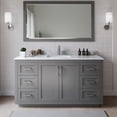 thumbnail image 2 of Wyndham Collection Miranda 66" Metal Single Bathroom Vanity in Gray/Nickel, 2 of 7