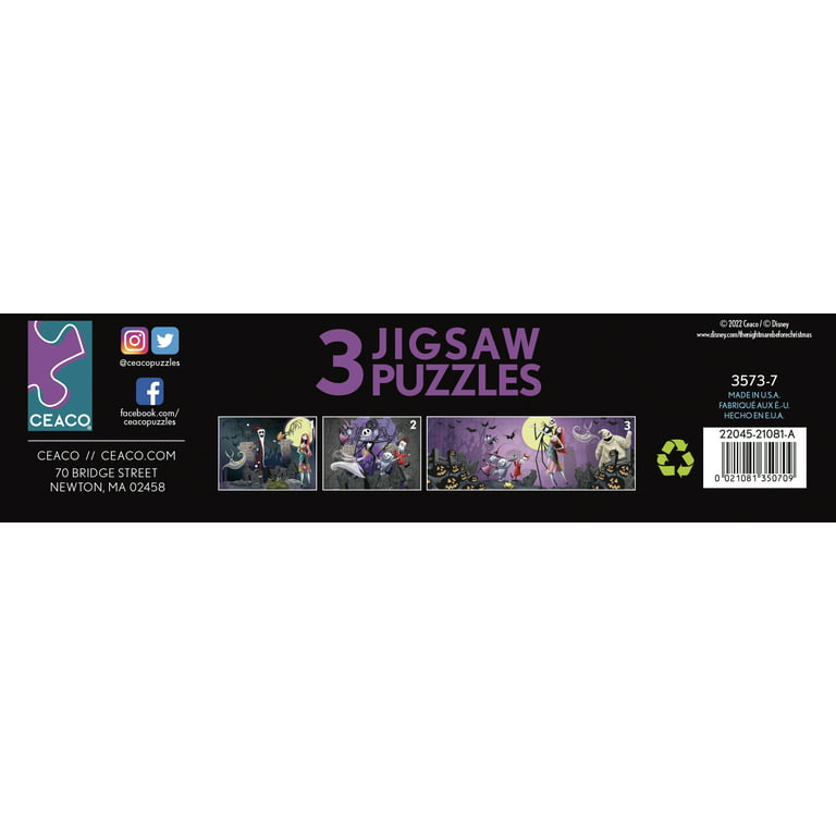Ceaco Disney Nightmare Before Christmas Three Interlocking Jigsaw Puzzles –  Awal's Dreamland